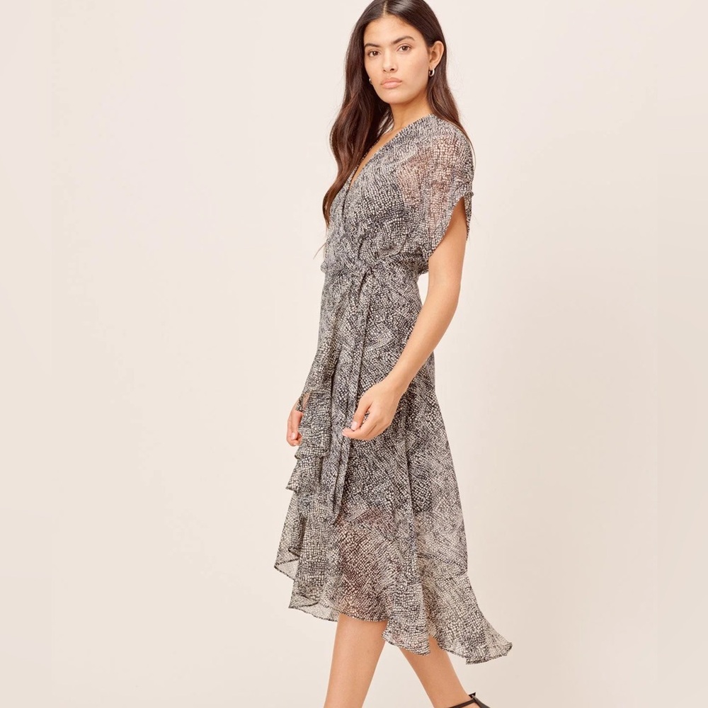 Lovestitch snakeskin printed wrap dress